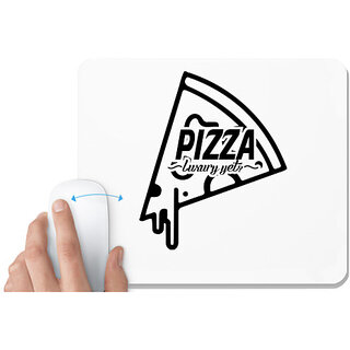                       UDNAG White Mousepad 'Pizza | pizza luxury yet-' for Computer / PC / Laptop [230 x 200 x 5mm]                                              