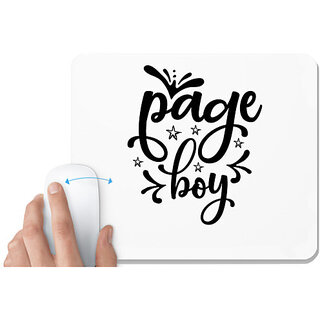                       UDNAG White Mousepad 'Boy | Page boy' for Computer / PC / Laptop [230 x 200 x 5mm]                                              
