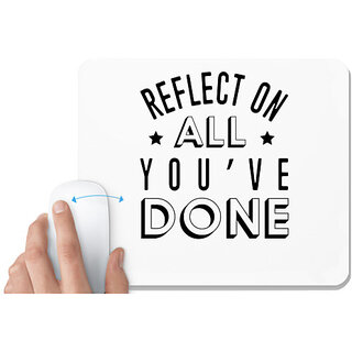                       UDNAG White Mousepad '| REFLECT ON' for Computer / PC / Laptop [230 x 200 x 5mm]                                              
