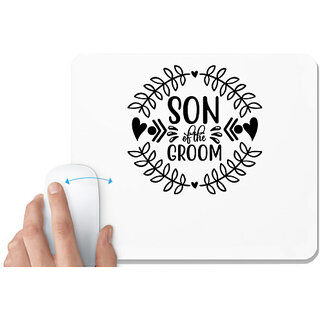                       UDNAG White Mousepad 'Son | Son of' for Computer / PC / Laptop [230 x 200 x 5mm]                                              