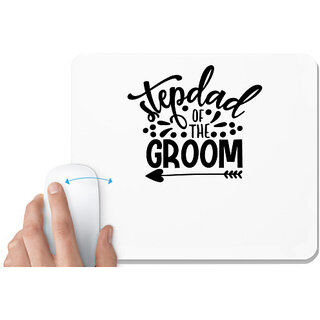                       UDNAG White Mousepad 'father | stepdad of the groom' for Computer / PC / Laptop [230 x 200 x 5mm]                                              