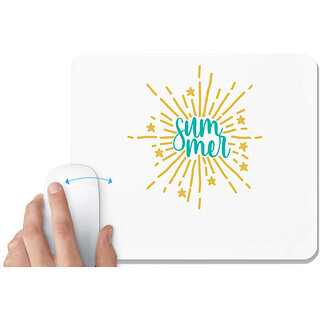                       UDNAG White Mousepad 'Summer | Summer' for Computer / PC / Laptop [230 x 200 x 5mm]                                              