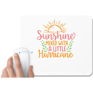                       UDNAG White Mousepad 'Summer | sunshine mixed with a little hurricane' for Computer / PC / Laptop [230 x 200 x 5mm]                                              