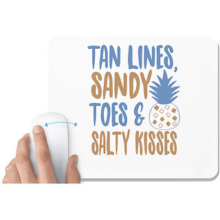                       UDNAG White Mousepad '| Tan lines' for Computer / PC / Laptop [230 x 200 x 5mm]                                              