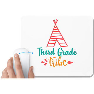                       UDNAG White Mousepad 'School | thirth grade tribe' for Computer / PC / Laptop [230 x 200 x 5mm]                                              
