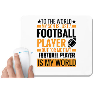                       UDNAG White Mousepad 'Football | TO THE WORLD' for Computer / PC / Laptop [230 x 200 x 5mm]                                              