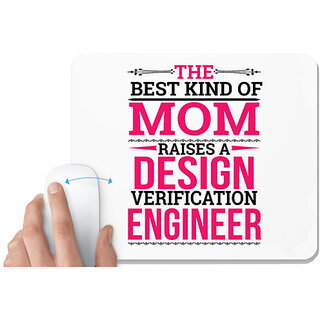                       UDNAG White Mousepad 'Mother, Design Engineer | The best kind of' for Computer / PC / Laptop [230 x 200 x 5mm]                                              