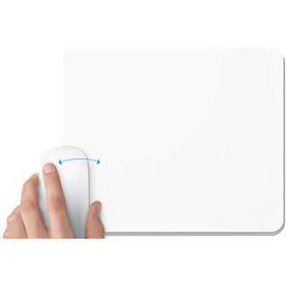                       UDNAG White Mousepad '| tree hugger' for Computer / PC / Laptop [230 x 200 x 5mm]                                              
