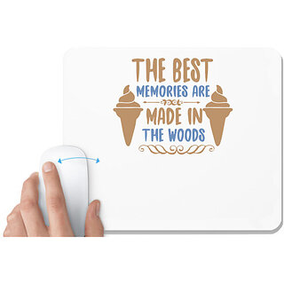                       UDNAG White Mousepad 'Adventure | The best memories are made' for Computer / PC / Laptop [230 x 200 x 5mm]                                              