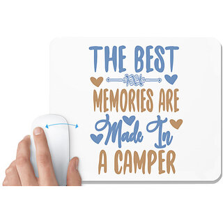                       UDNAG White Mousepad 'Adventure | The best memories' for Computer / PC / Laptop [230 x 200 x 5mm]                                              