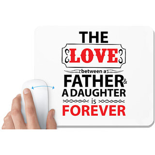                       UDNAG White Mousepad 'Father | The love' for Computer / PC / Laptop [230 x 200 x 5mm]                                              
