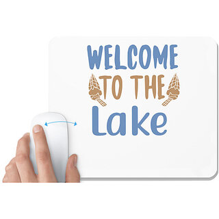                       UDNAG White Mousepad 'Lake | Well to the' for Computer / PC / Laptop [230 x 200 x 5mm]                                              