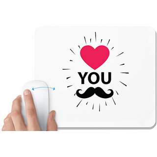                       UDNAG White Mousepad '| You love design' for Computer / PC / Laptop [230 x 200 x 5mm]                                              