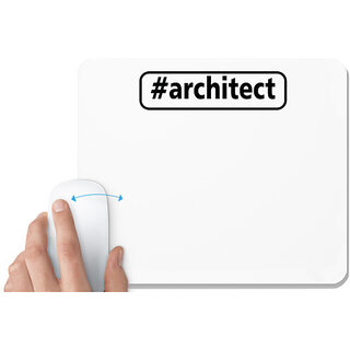                       UDNAG White Mousepad 'Architect | architect' for Computer / PC / Laptop [230 x 200 x 5mm]                                              