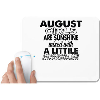                       UDNAG White Mousepad 'Girls | august girls' for Computer / PC / Laptop [230 x 200 x 5mm]                                              