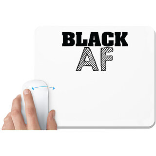                       UDNAG White Mousepad '| black af' for Computer / PC / Laptop [230 x 200 x 5mm]                                              