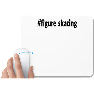                       UDNAG White Mousepad 'Skating | figure skating' for Computer / PC / Laptop [230 x 200 x 5mm]                                              