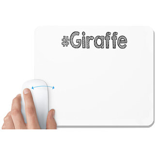                       UDNAG White Mousepad '| giraffe' for Computer / PC / Laptop [230 x 200 x 5mm]                                              