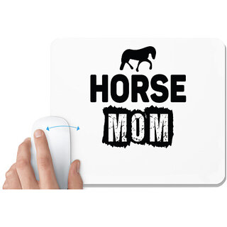                       UDNAG White Mousepad 'Mummy | horse mom' for Computer / PC / Laptop [230 x 200 x 5mm]                                              