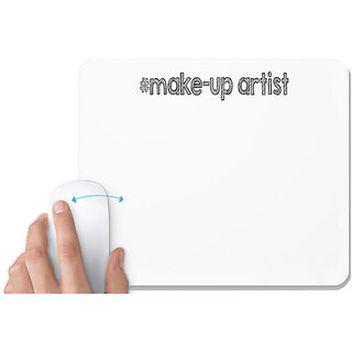                       UDNAG White Mousepad 'Makeup | make up artist' for Computer / PC / Laptop [230 x 200 x 5mm]                                              