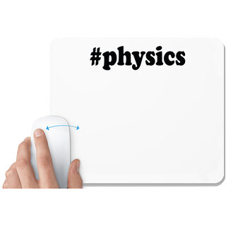                      UDNAG White Mousepad '| physics' for Computer / PC / Laptop [230 x 200 x 5mm]                                              