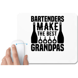                       UDNAG White Mousepad 'Bartender | Bartenders make The best' for Computer / PC / Laptop [230 x 200 x 5mm]                                              