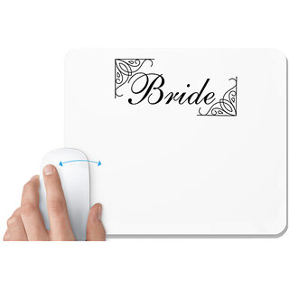                       UDNAG White Mousepad '| bride' for Computer / PC / Laptop [230 x 200 x 5mm]                                              