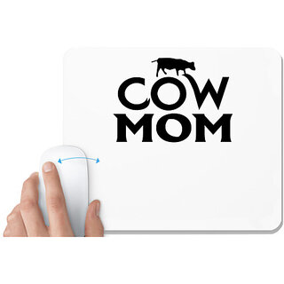                       UDNAG White Mousepad 'Mother | cow mom' for Computer / PC / Laptop [230 x 200 x 5mm]                                              