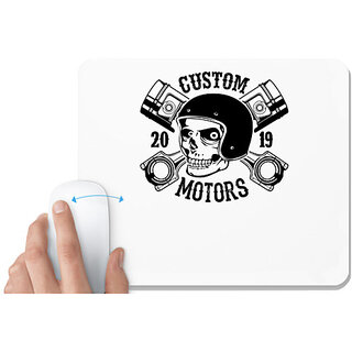                       UDNAG White Mousepad 'Death | Custom' for Computer / PC / Laptop [230 x 200 x 5mm]                                              