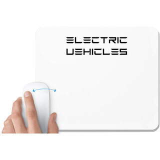                       UDNAG White Mousepad 'Engineer | Electric Vehicle' for Computer / PC / Laptop [230 x 200 x 5mm]                                              