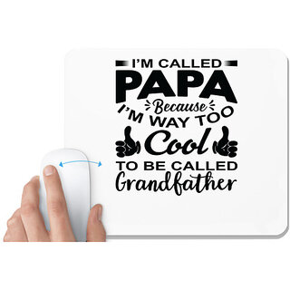                       UDNAG White Mousepad 'Father | I'm called' for Computer / PC / Laptop [230 x 200 x 5mm]                                              