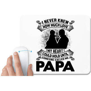                       UDNAG White Mousepad 'Father | I never knew' for Computer / PC / Laptop [230 x 200 x 5mm]                                              
