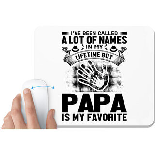                       UDNAG White Mousepad 'Father | I've been' for Computer / PC / Laptop [230 x 200 x 5mm]                                              