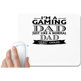                       UDNAG White Mousepad 'Father | i'm a gaming' for Computer / PC / Laptop [230 x 200 x 5mm]                                              