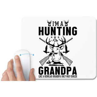                       UDNAG White Mousepad 'Hunter | I'm a hunting' for Computer / PC / Laptop [230 x 200 x 5mm]                                              