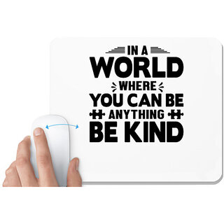 UDNAG White Mousepad '| In a world' for Computer / PC / Laptop [230 x 200 x 5mm]