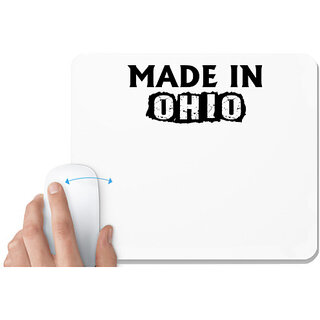                      UDNAG White Mousepad 'OHIO | made in ohio' for Computer / PC / Laptop [230 x 200 x 5mm]                                              