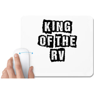                       UDNAG White Mousepad 'King | king of the rv' for Computer / PC / Laptop [230 x 200 x 5mm]                                              