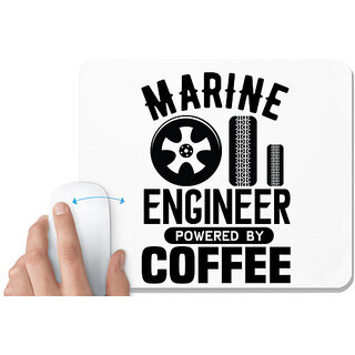                       UDNAG White Mousepad 'Marine Engineer | Marine' for Computer / PC / Laptop [230 x 200 x 5mm]                                              