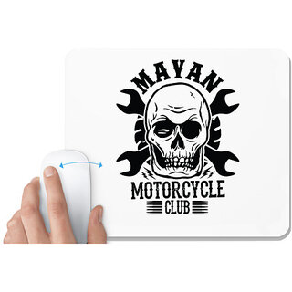                       UDNAG White Mousepad 'Death | Mayan' for Computer / PC / Laptop [230 x 200 x 5mm]                                              