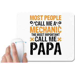                       UDNAG White Mousepad 'Father | Most People' for Computer / PC / Laptop [230 x 200 x 5mm]                                              