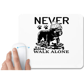                       UDNAG White Mousepad 'Dog | 6 Never' for Computer / PC / Laptop [230 x 200 x 5mm]                                              