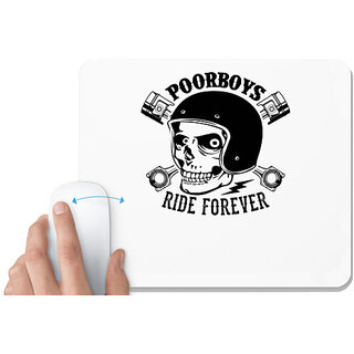                       UDNAG White Mousepad 'Death | Poor boys' for Computer / PC / Laptop [230 x 200 x 5mm]                                              