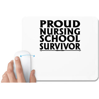                       UDNAG White Mousepad 'Nurse | roud nursing school' for Computer / PC / Laptop [230 x 200 x 5mm]                                              