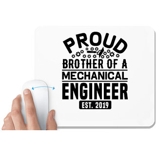                       UDNAG White Mousepad 'Mechanical Engineer | 7 Proud' for Computer / PC / Laptop [230 x 200 x 5mm]                                              