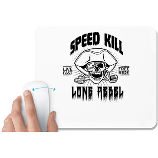                       UDNAG White Mousepad 'Death | Speed kill' for Computer / PC / Laptop [230 x 200 x 5mm]                                              