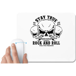                       UDNAG White Mousepad 'Death | Stay true' for Computer / PC / Laptop [230 x 200 x 5mm]                                              