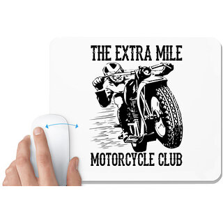                       UDNAG White Mousepad 'Rider | The extra' for Computer / PC / Laptop [230 x 200 x 5mm]                                              
