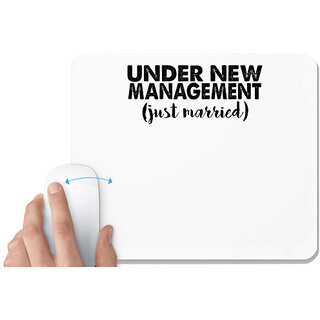                       UDNAG White Mousepad 'Couple | nder new management' for Computer / PC / Laptop [230 x 200 x 5mm]                                              