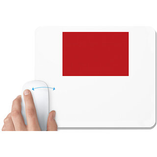                       UDNAG White Mousepad '| Red Background' for Computer / PC / Laptop [230 x 200 x 5mm]                                              